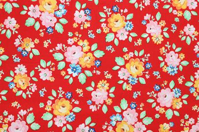 Riley Blake Printed Cotton - Serene Red 112cm