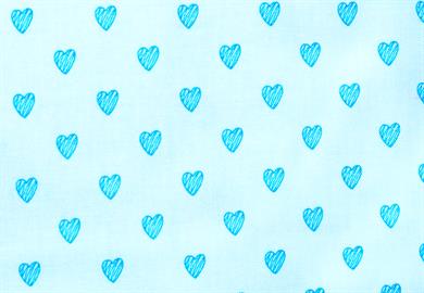 Riley Blake Printed Cotton - Love Story Aqua 112cm
