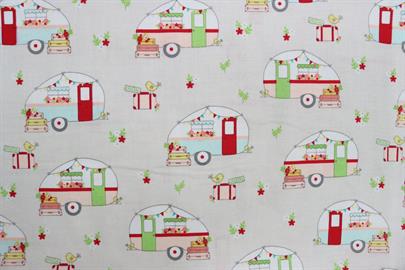 Riley Blake Printed Cotton - Cute Caravans Gray 112cm
