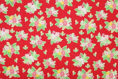 Riley Blake Printed Cotton - Vintage Garden Red 112cm