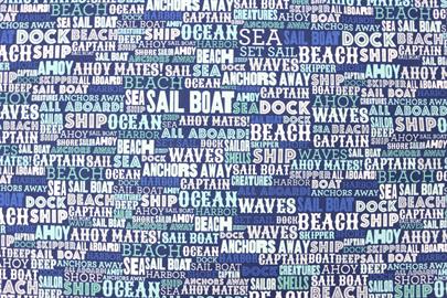 Riley Blake Printed Cotton - All Aboard Navy 112cm