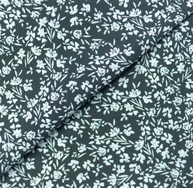 Floral Collection - 100% Cott 140Cm Width - Petite Black