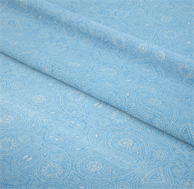 Paisley Fabric - 100% Cotton Sheeting - Sky