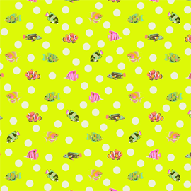 TULA PINK FLORAL REEF - SCHOOL CROSSING - SEAGRASS