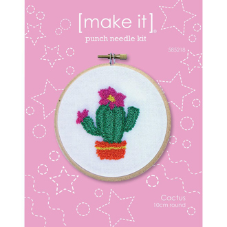 Punch Needle Kit 10cm - Cactus