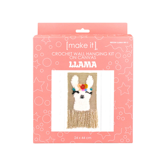 Crochet Wall Hanging Kit 24 x 44cm - Llama