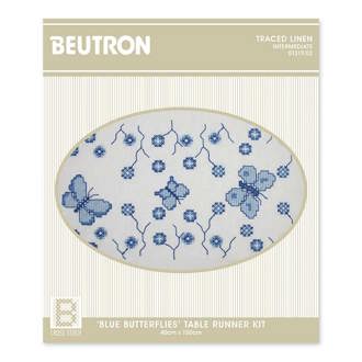 Blue Butterflies Table Runner Kit 
