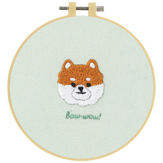 Embroidery Kit 15cm -  BOW WOW