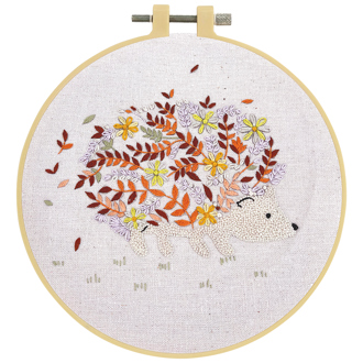 Embroidery Kit 15cm -  FLORAL HEDGEHOG