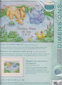 Dimensions Needlecraft - Little Pond Birth Record