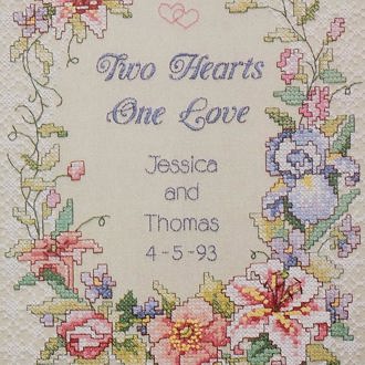 Dimensions Needlecraft - Two Hearts Wedding Record