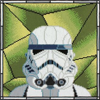 Stormtrooper Stained Glass - 32 x 32cm
