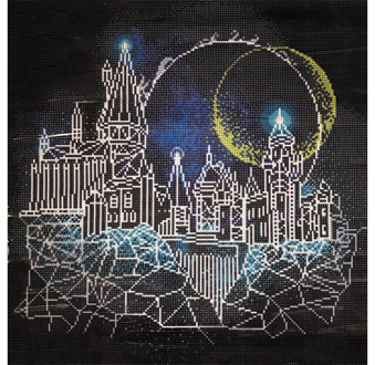 Moon Over Hogwarts - 51 x 51cm