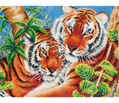 Diamond Dotz - Tender Tigers - 52 x 37cm (20.5 x 14.5in)