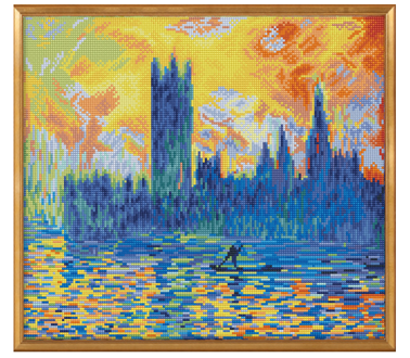 DIAMOND DOTZ - London Parliament In Winter (Après Monet) - 46 x 41cm (18.1 x 16.1 in)