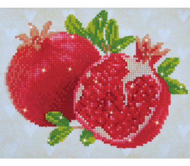 DIAMOND DOTZ - Good Fortune Pomegranites - 25 x 20cm (9.8 x 7.9in)