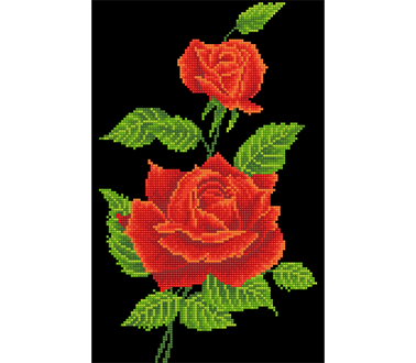 DIAMOND DOTZ - Red Rose Corsage - 27 x 42cm (10.6 x 16.5in)