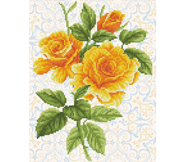 Diamond Dotz Yellow Bouquet - 28 x 36cm  (10.8 x 14.2in)