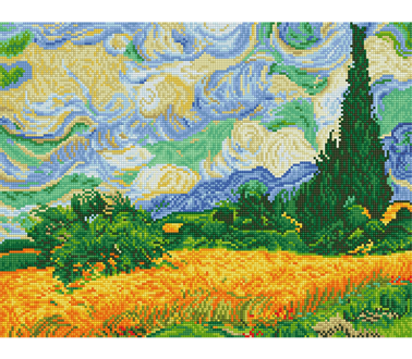 DIAMOND DOTZ - Wheat Fields (Van Gogh) - 50.8 x 39cm