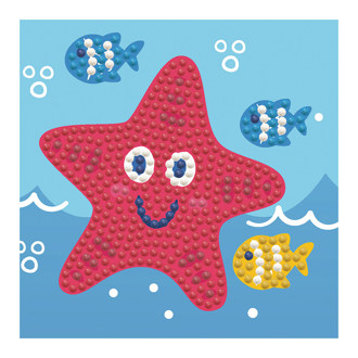 Happy Star Fish - 10 x 10cm