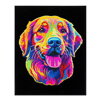 Neon Golden Retriever - 35.5 x 45.7cm
