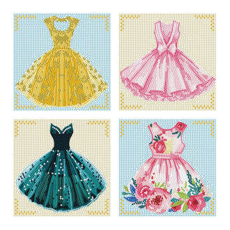 Party Dresses - 12.7 x 12.7cm