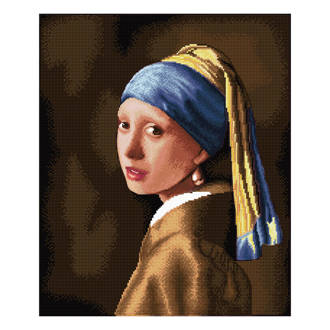 Masterclass Girl with The Pearl Earring (Apres Vermeer) - 59 x 49cm
