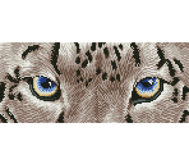 DIAMOND DOTZ - Snow Leopard Spy - 42 x 18cm (16.5 x 7in)