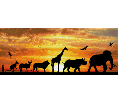 DIAMOND DOTZ - African Sky - 72 x 22.5cm (28.3 x 8.8 in)