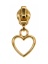 Zipper Pull Heart Gold