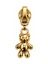 Zipper Pull Teddy Gold