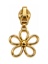 Zipper Pull Flower Large Gold