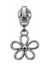 Zipper Pull Flower Large Silver