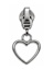 Zipper Pull Heart Silver