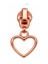 Zipper Pull Heart Rose Gold