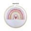 Beginner Cross Stitch Kit with Hoop 10cm - Rainbow Heart