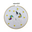 Beginner Cross Stitch Kit with Hoop 10cm - Rainbow Unicorn
