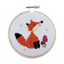 Beginner Cross Stitch Kit with Hoop 10cm - Fox