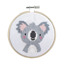 Beginner Cross Stitch Kit with Hoop 10cm - Koala