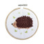 Beginner Cross Stitch Kit with Hoop 10cm - Hedgehog