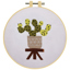 Embroidery Kit with Hoop 15cm - Cactus Pot