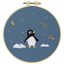 Embroidery Kit with Hoop 15cm - Penguin