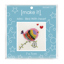 Mini Cross Stitch Kit 7 x 7cm - Bird with Heart