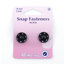 Hemline - Snap Fasteners Metal Sew On 18mm - 2 sets - Black
