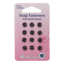 Hemline - Snap Fasteners Metal Sew On 7mm - 12 sets - Black