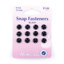 Hemline - Snap Fasteners Metal Sew On 9mm - 12 sets - Black