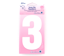 Hemline - Iron On Number Medium 10cm - White 3