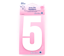 Hemline - Iron On Number Medium 10cm - White 5
