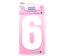 Hemline - Iron On Number Medium 10cm - White 6