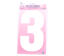 Hemline - Iron On Number Large 20cm - White 3